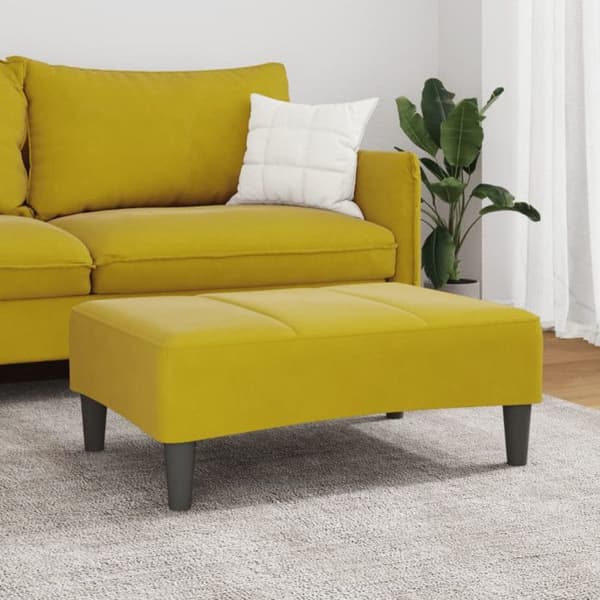 Repose pied gul 77x55x31 cm sammet