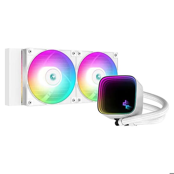 Deepcool - LS520 SE (Vit) - Vattenkylning AIO - 2x120mm ARGB