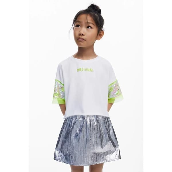 T-shirt tjej Desigual Alya - vit