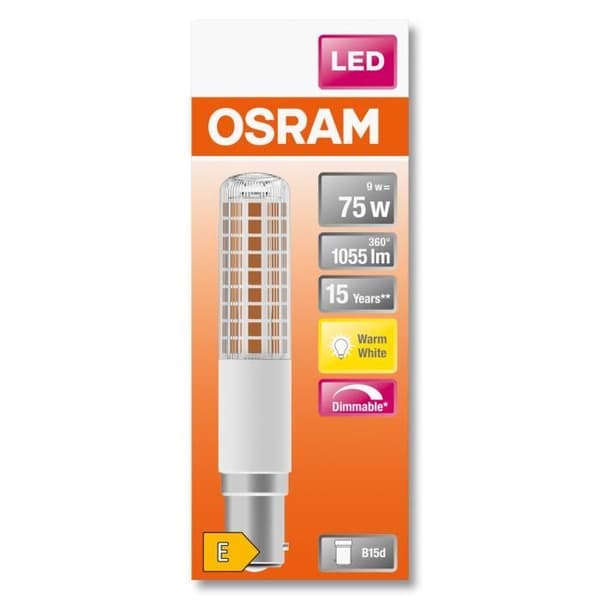 Lampe LED - OSRAM - SPECIAL T SLIM DIM - 9 W - Varmvit - Dimbar
