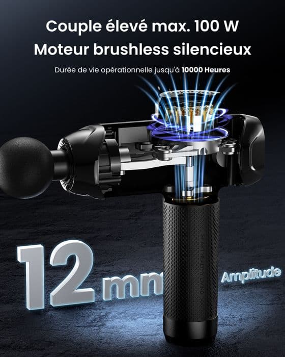 RENPHO - Power+ Thermacool massagepistol - Bluetooth - Svart