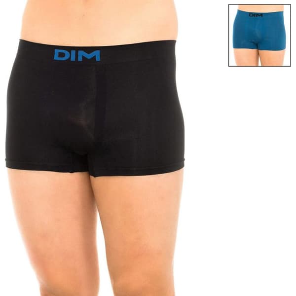 Set med 2 boxers Unno Basic utan sömmar D05HH för män - Svart - Blå
