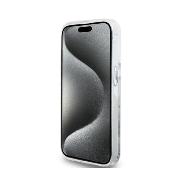 Telefonfodral - Hello Kitty - iPhone 15 Pro - Silver - Mjuk - Glitter