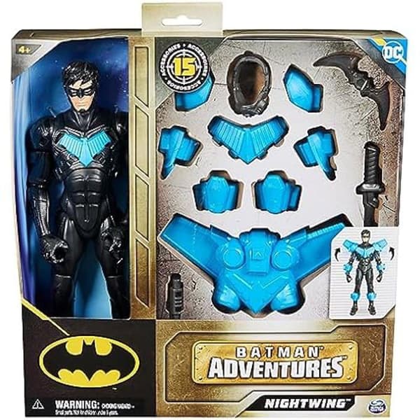 Actionfigur - DC COMICS - Batman Adventures - Nightwing - 15 Tillbehör - 17 Ledpunkter