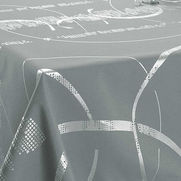 Duk - LE LINGE DE JULES - Glänsande - Ljusgrå - Rektangulär 150 x 300 cm - Lättskött
