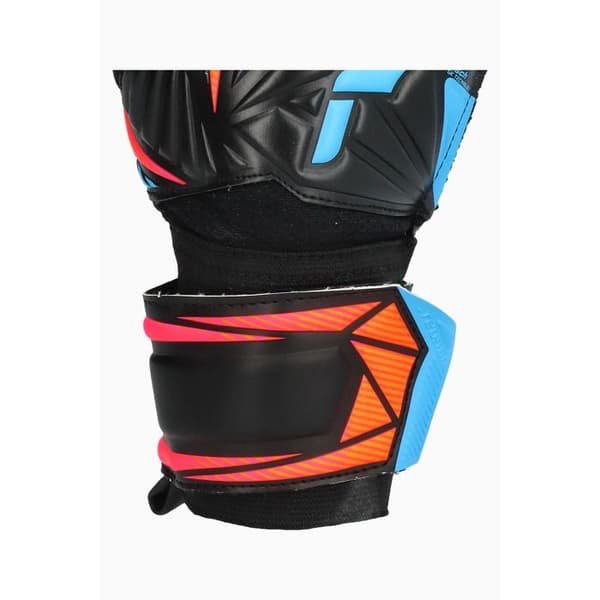 Reusch Attrakt Solid målvaktshandskar - svart/aquablå/chockorange