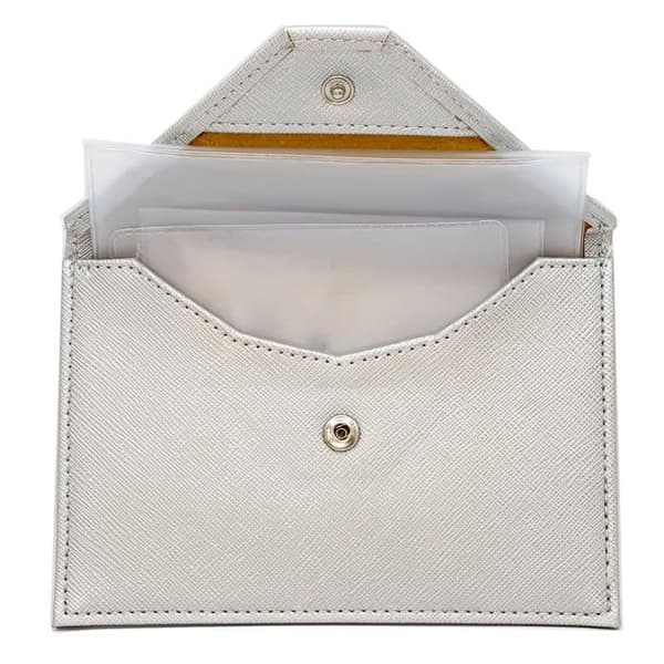 CHARMONI Kuvertformat läderkortfodral 15 x 11 cm - Svart