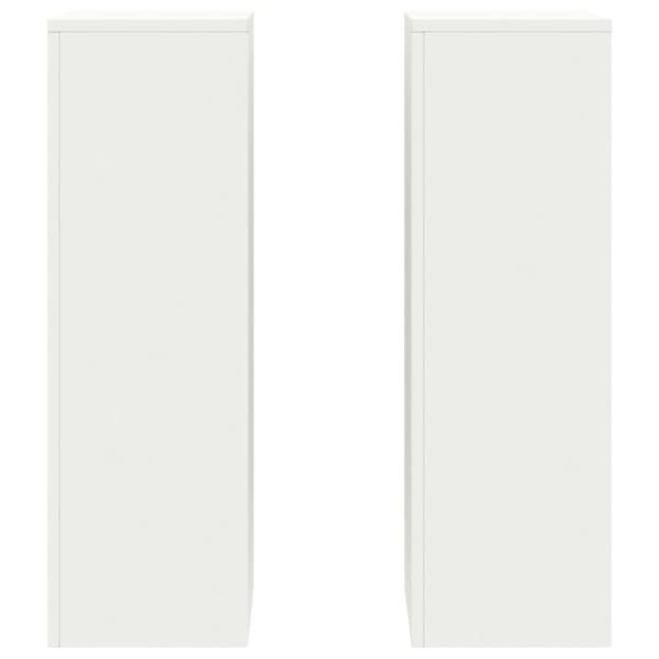 Stöd för växter Pelare 2 st Vit 24x24x75 cm Stål