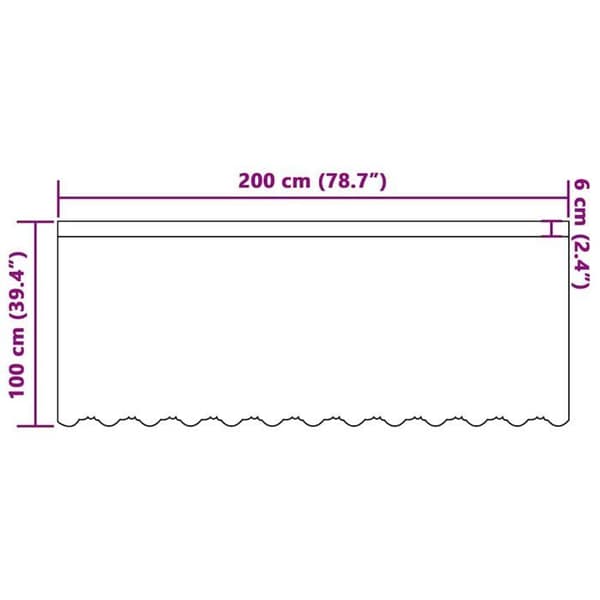 Blommönstrad spetsgardin - vidaXL - Vit - 100x200 cm - Polyester - Ljusfilterande - Integritetspaneler
