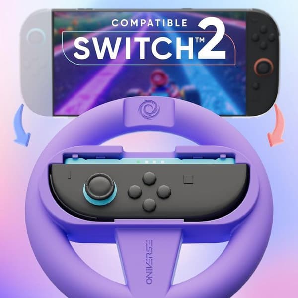 Pack med 4 Racing Wheels - ONIVERSE - Nintendo Switch 2 - Ergonomiska - Multikolor - Kompatibla med Joy-Con