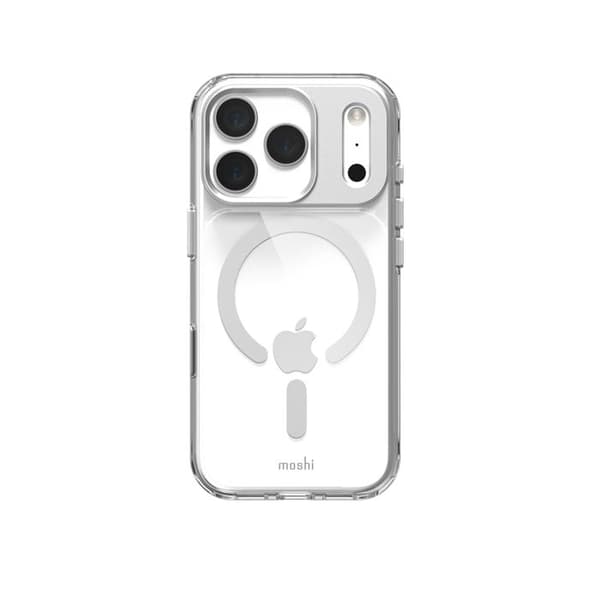 Coque Moshi iGlaze MagSafe för iPhone 17 Pro (Månsilver)