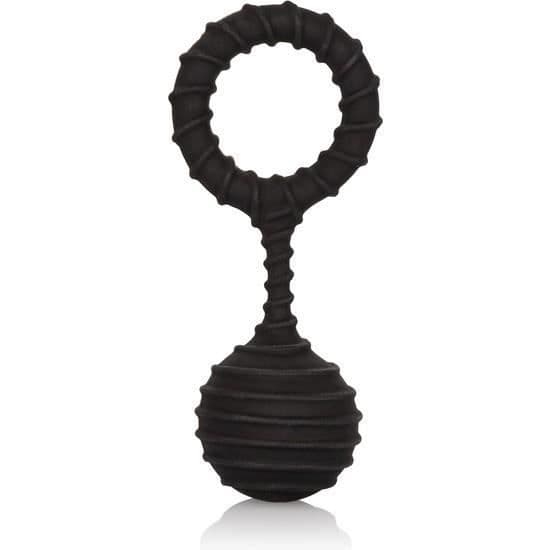 Penisring - CALEXOTICS - STOR PENISRING - Silikon - Svart - Elastisk med vikter