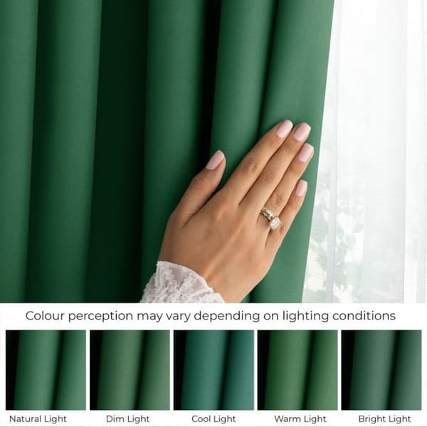 Gardiner - CARLI - Flaskegrön - 140x250 cm - 100% Polyester