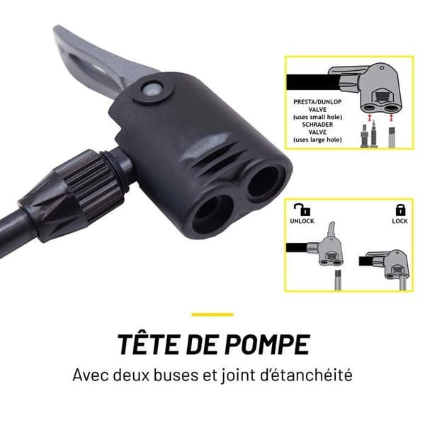 Dunlop Cykelpump med Manometer