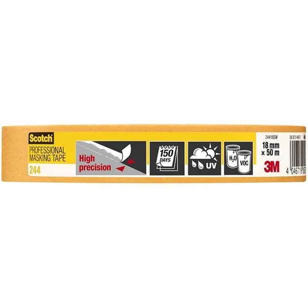 Professionell maskeringstejp - 3M - 244 - multisurface - 18 mm × 50 m - gul