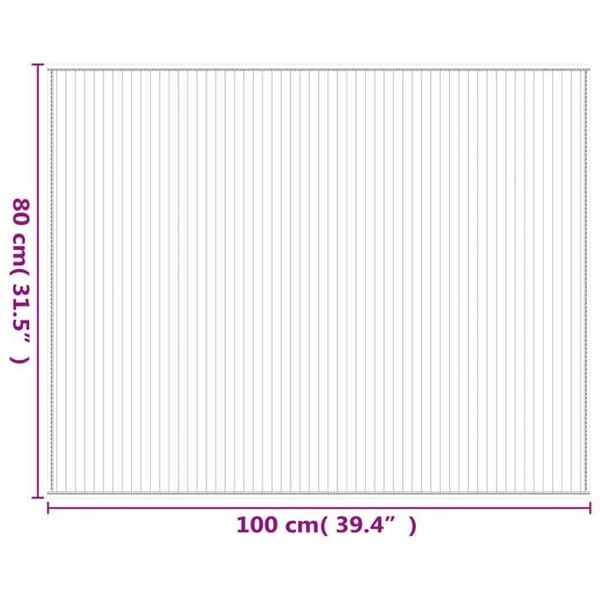 vidaXL Rektangulär matta svart 80x100 cm bambu, vardagsrumsmatta, köksmatta, rektangulär matta, sovrumsmatta 376900