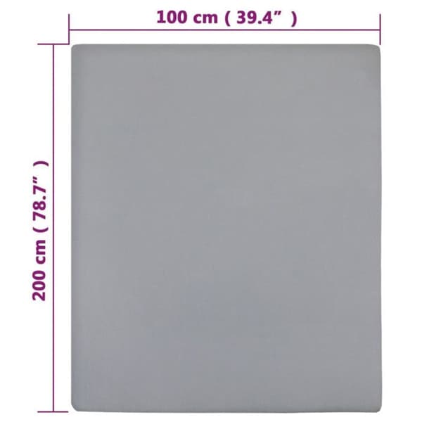 136202 vidaXL Lakantröja grå 100x200 cm Bomull