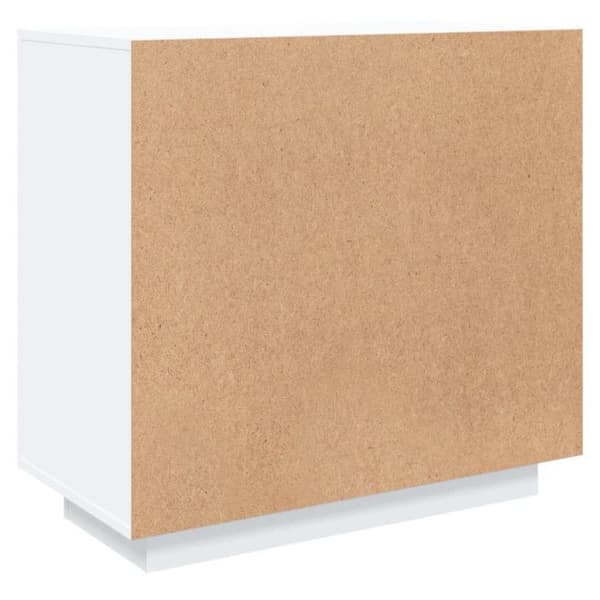vidaXL Buffé Vit 80x40x75 cm Ingenjörsträ 811817