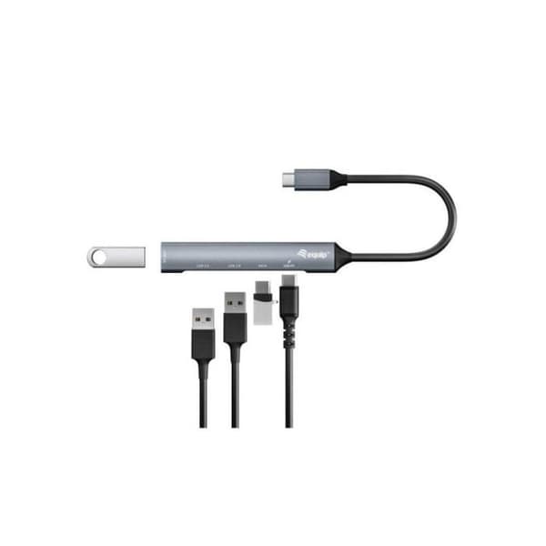 USB-hub - EQUIP - 128962 - USB 3.2 Gen 1 Typ-C - 5000 Mbit/s - Aluminium Silver