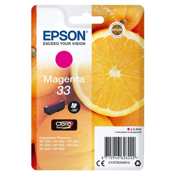 EPSON Original bläckpatron 33 - 4,5 ml - Magenta