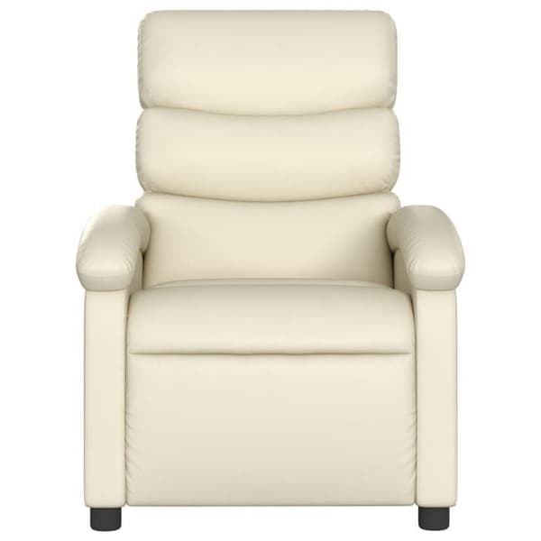 vidaXL Recliner i krämfärgad konstläder 3205845