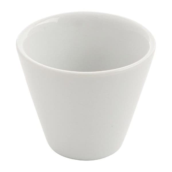 Konisk ramekin - OLYMPIA - Ø 70 mm - Porslin - 12-pack - Blank vit