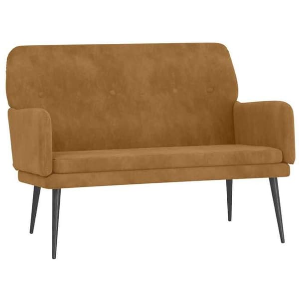 vidaXL Soffa Brun 108x79x79 cm Sammet 351421