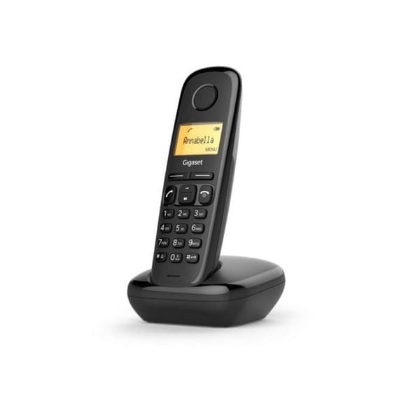 Gigaset A170 Trådlös telefon med DECT\GAP nummerpresentation svart