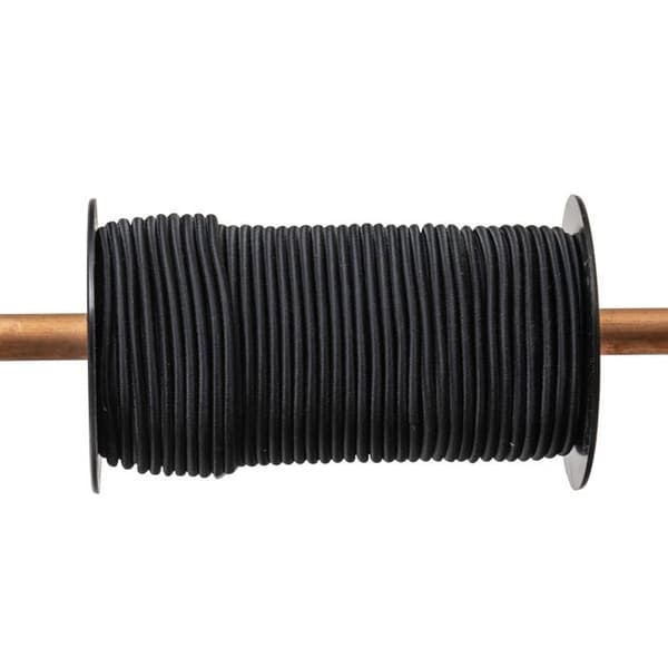 Svart elastisk spännband WERKA PRO rulle 4mm x 50m