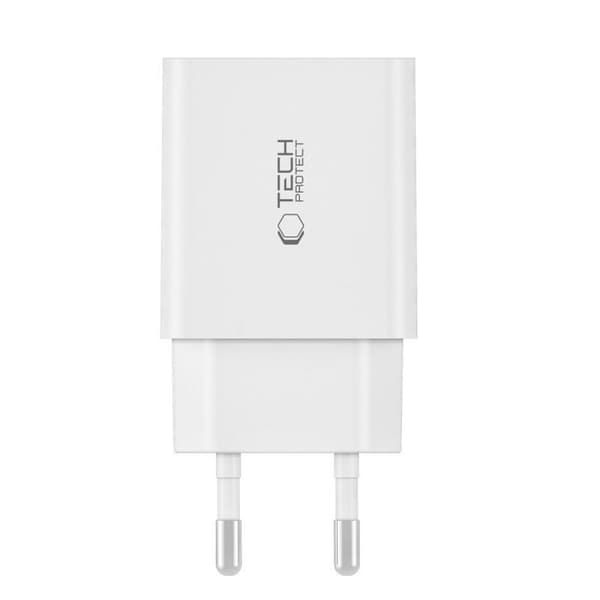Väggladdare C35W 2x USB-C med USB-C-kabel 35 W - Vit