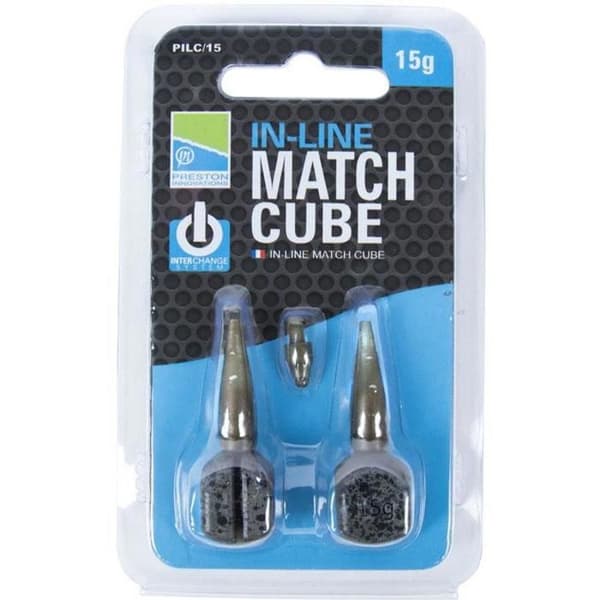 Plomber - PRESTON - Ics In-Line Match Cube - Pack om 2 - 15 g - Brun