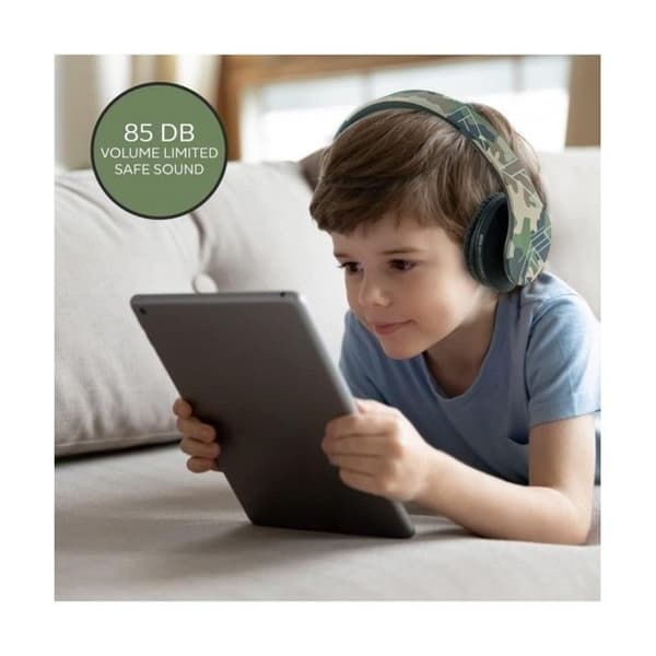 Bluetooth-hörlurar - PowerLocus - Camo - För Barn - Hopfällbar - Över örat