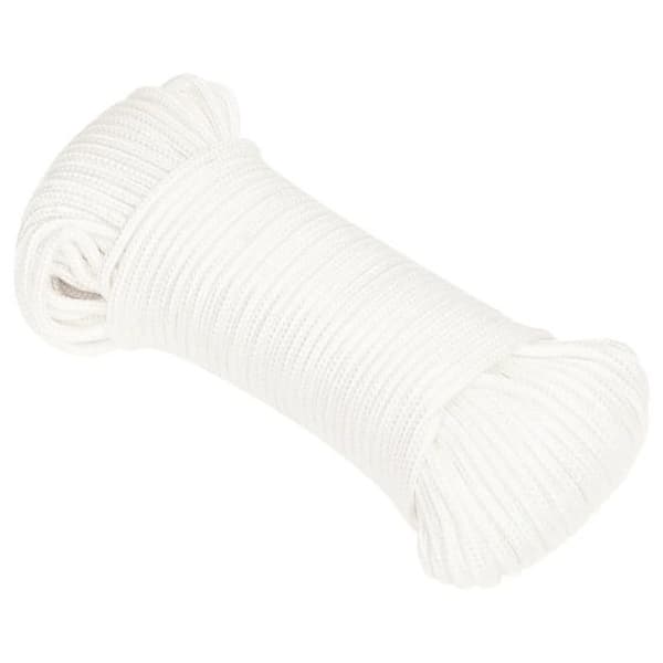 152535 vidaXL Båtrep Komplett Vit 3 mm 50 m Polypropen