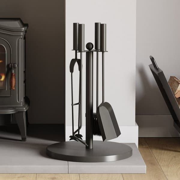 Set av tillbehör för eldstad - FIRE VIDA - Warwick - 5 delar - Järn - Elegant design