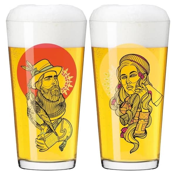 Ritzenhoff Ölfest Set med 2 glas Farbknall 002