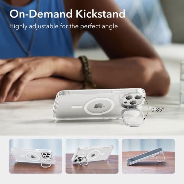 Skyddsskal - ESR - iPhone 14 Pro - Classic - Transparent - Kickstand HaloLock