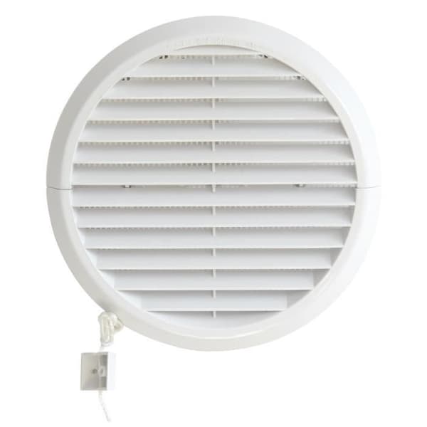 Ventilationsgaller - DFR - DFR160B - Fällbar plast - Ø 186 mm - Vit