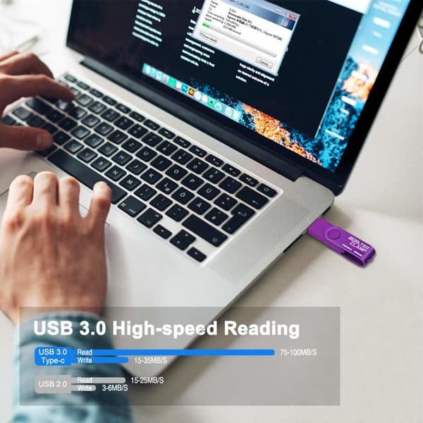 USB-minne - Borlter - TGX eu - 128 Go - USB Typ-C - Lila