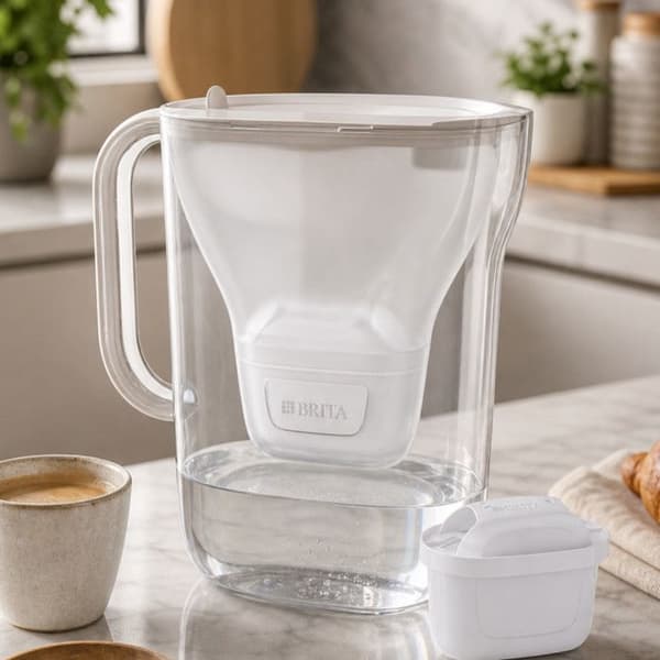 BRITA Style Essential MXPRO LED filtreringskaraff - 2,4 L, beige