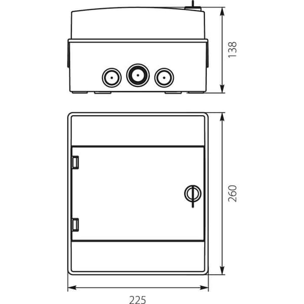 Elbox - NEO Elektroplast - RH-6 - 6 moduler - IP65 - Utomhus