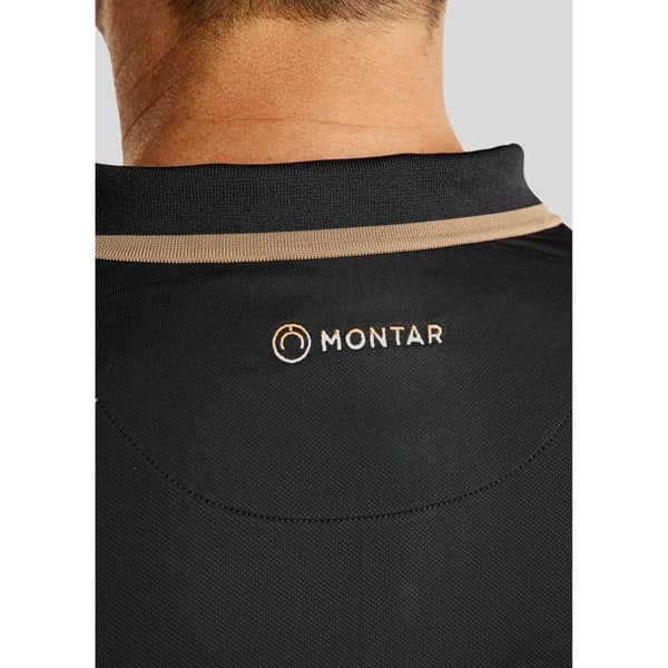 Ridsport Polo Montar MoDrake Kontrast Rib och Logotyp