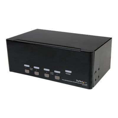 StarTech.com 4-portars trippelbildskärm DVI USB KVM-switch med ljud & USB 2.0-hubb