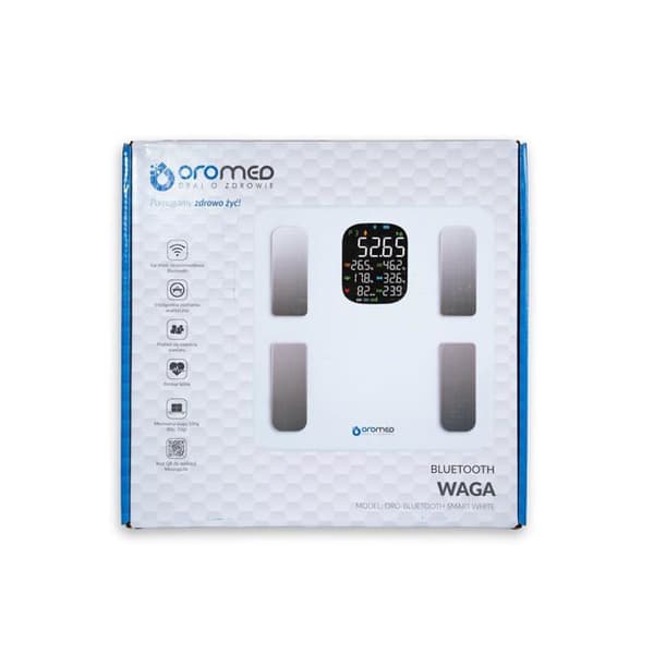 Badrumsbalans - Oromed - ORO-BLUETOOTH SMART - Kroppsanalyse - Bluetooth - Vit