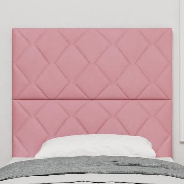 vidaXL Sänggavel Rosa 100 cm Sammet 3337911