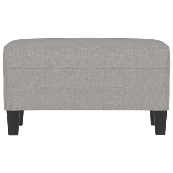 Ljusgrå bänk 70x35x41 cm Tyg