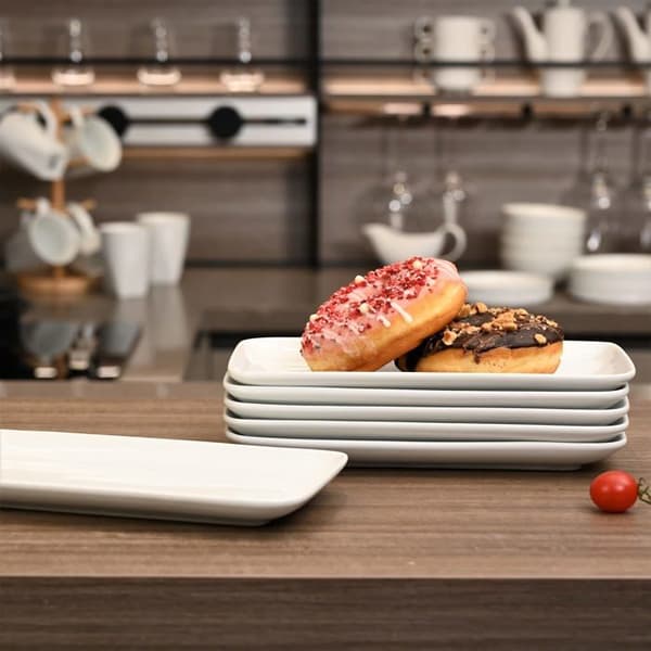 Presentationsfat - Deco - 9IN-6PLATS - Porslin - 6 stycken - Vit