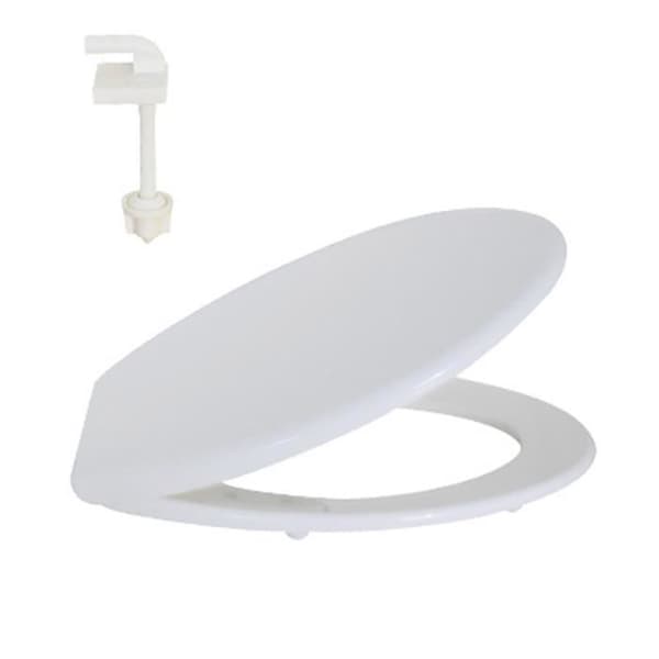 Toalettsits - MSV - Vit PP - Polypropen - 46x37x3,5cm - Badrumstillbehör - Universal