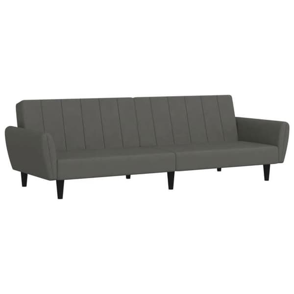 vidaXL 2-sits bäddsoffa mörkgrå sammet 375859