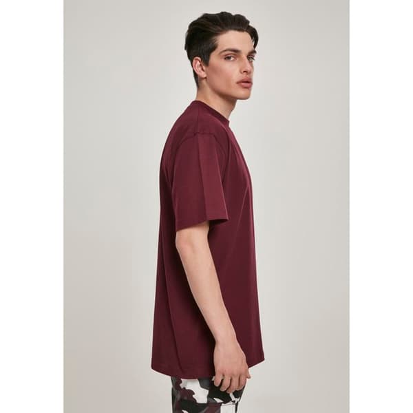 T-shirt - URBAN CLASSICS - Basic Tall - Mörkröd - 100% Bomull - Lössittande passform