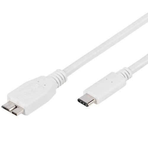 Vivanco USB C till Micro USB-kabel 1 m Vit - 45275